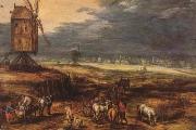 BRUEGHEL, Jan the Elder Landscape with Windmills (mk08) Spain oil painting artist